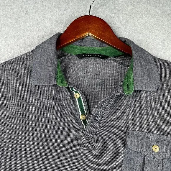 Sean John Casual Polo Shirt Navy Pocket City Casual Mens XL - Picture 4 of 10